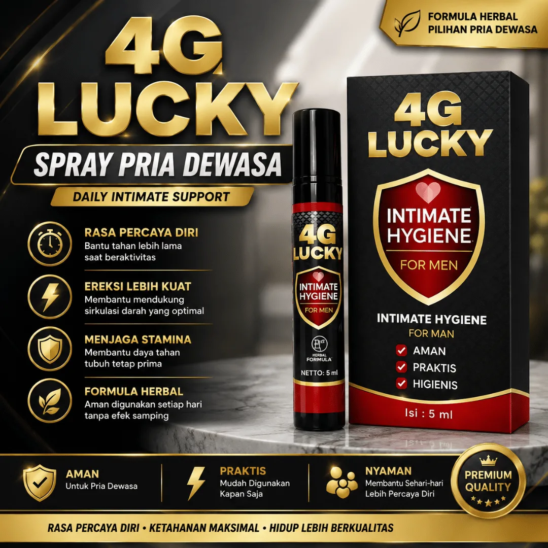 [HERBALUNA] 4G Lucky Herbal Spray Pria Dewasa – Produk Perawatan Pria Praktis untuk Pemakaian Luar